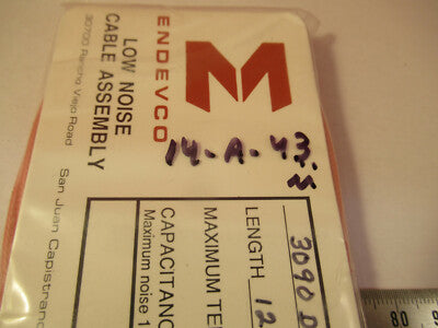 MEGGITT ENDEVCO CABLE 3090DV for ACCELEROMETER HIGH TEMP AS PICTURED &14-A-43