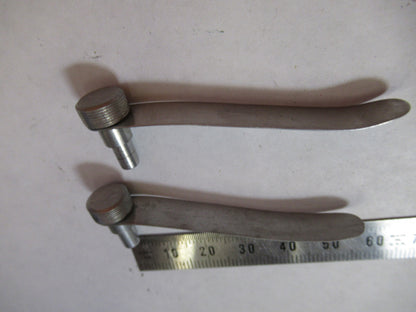 ANTIQUE BAUSCH LOMB PAIR CLIPS AMERICAN OPTICS MICROSCOPE AS PICTURED X6-A-08