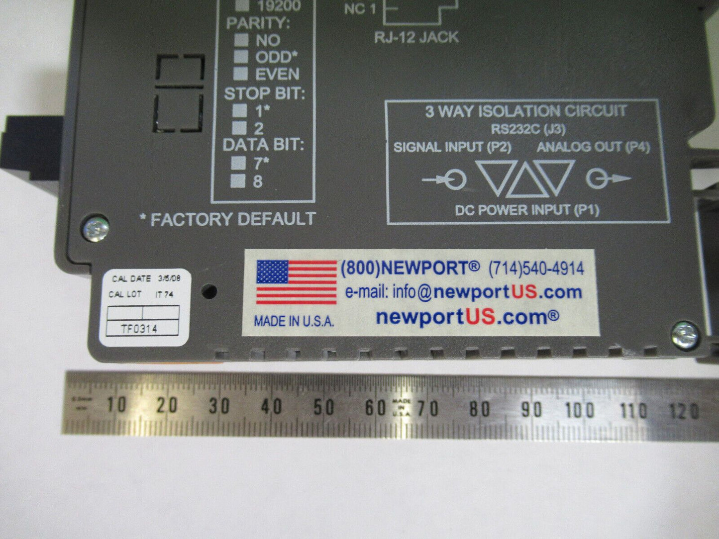 NEWPORT ELECTRONICS SIGNAL CONDITIONER RS232 IDRN-TC/N AS PICTURED S8-A-68