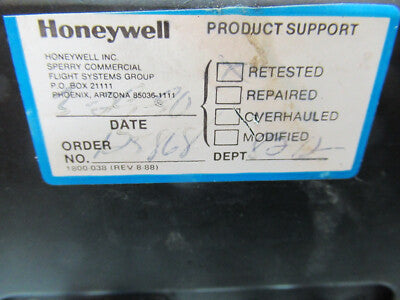 HONEYWELL SPERRY DUAL ACCELEROMETER 4034238-901 AIRCRAFT AS PICTURED &C1-A-19