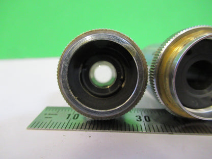 LOT OBJECTIVES UCLA BAUSCH LOMB SPENCER MICROSCOPE PART AS PICTURED Q7-B-40