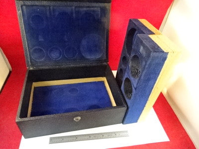 Empty WOOD container for lenses MICROSCOPE PART BAUSCH LOMB AS IS #Y7-H-90