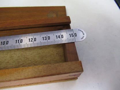 ANTIQUE ERNST LEITZ MINI WOOD BOX DRAWER MICROSCOPE PART AS PICTURED  X2-A-99