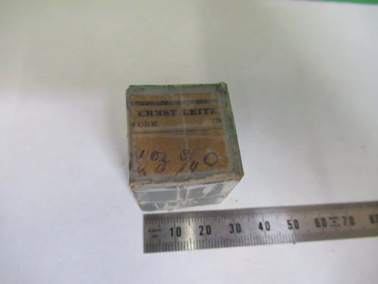 ERNST LEITZ GERMANY ANTIQUE COVER GLASS MICROSCOPE PART AS PICTURED T3-B-58