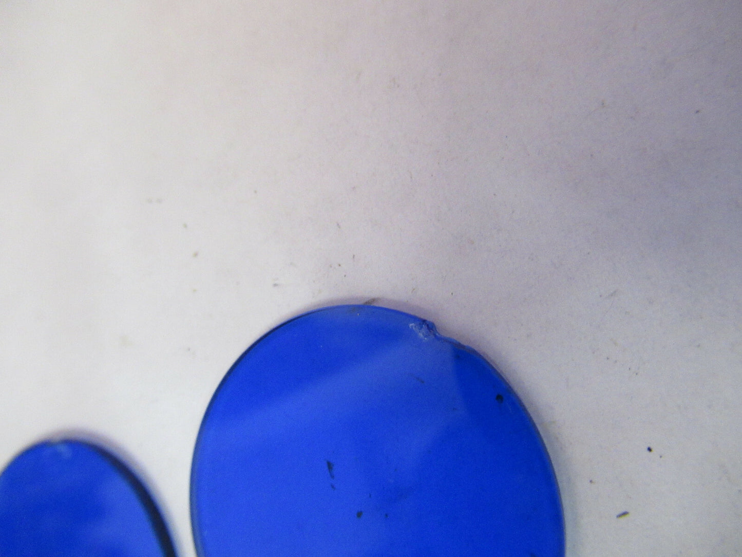 LOT 2 EA BLUE GLASS [chipped] FILTER BAUSCH MICROSCOPE PART AS PICTURED &P8-A-85