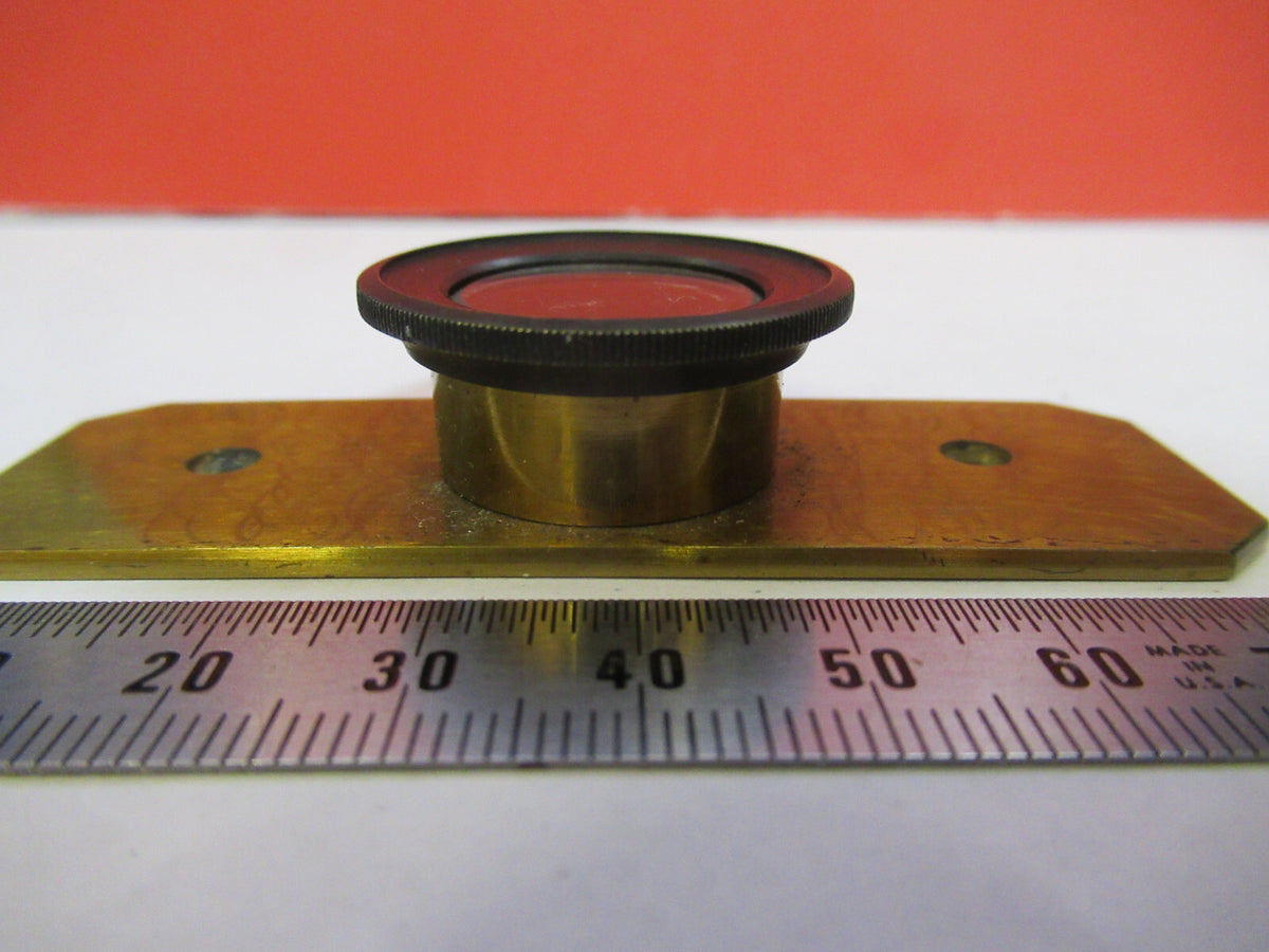 ANTIQUE BRASS COMPRESSORIUM STAGE LONDON MICROSCOPE PART AS PICTURED F8-A-24