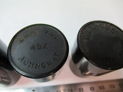 SPENCER AO EMPTY LOT PLASTIC OBJECTIVE CANS MICROSCOPE PART AS PICTURED  X2-A-84
