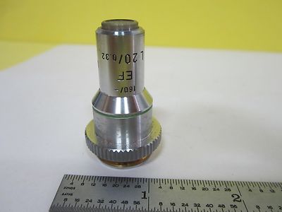 MICROSCOPE PART OBJECTIVE LEITZ GERMANY L 20X EF OPTICS BIN#U1-39