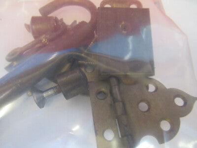 ANTIQUE BAUSCH LOMB SET LOCK HINGES HANDLES MICROSCOPE PART AS PICTURED &8Z-A-81