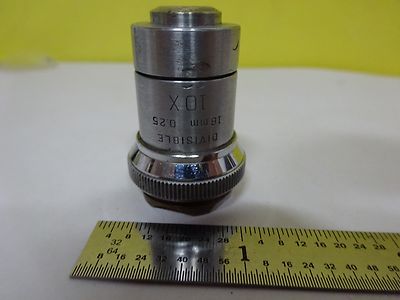 FOR PARTS MICROSCOPE OBJECTIVE BAUSCH LOMB 10X OPTICS AS IS BIN#P7-32