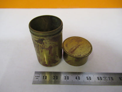 EMPTY BAUSCH LOMB BRASS OBJECTIVE CANISTER MICROSCOPE PART AS PICTURED Y1-A-38