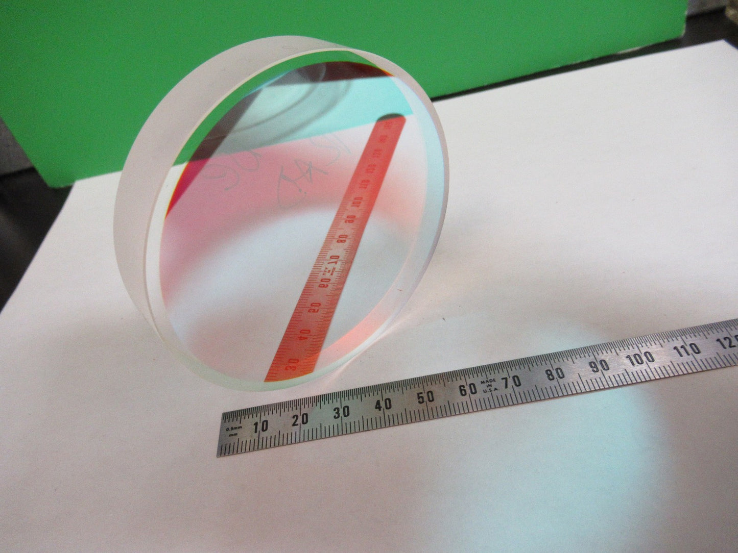 OPTICAL FLAT 532nm COATED FUSED SILICA PRO ZYGO LASER OPTICS AS PICTURED 98-A-07