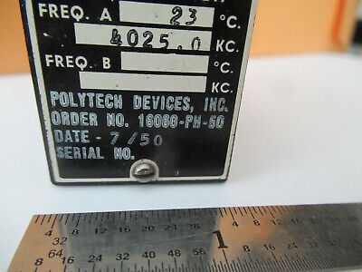 U.S. ARMY SIGNAL CORPS RESONATOR QUARTZ CRYSTAL FREQUENCY CONTROL AS PIC F2-A223