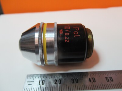 CARL ZEISS POL 10X /160 OBJECTIVE MICROSCOPE PART OPTICS AS PICTURED &14-B-76