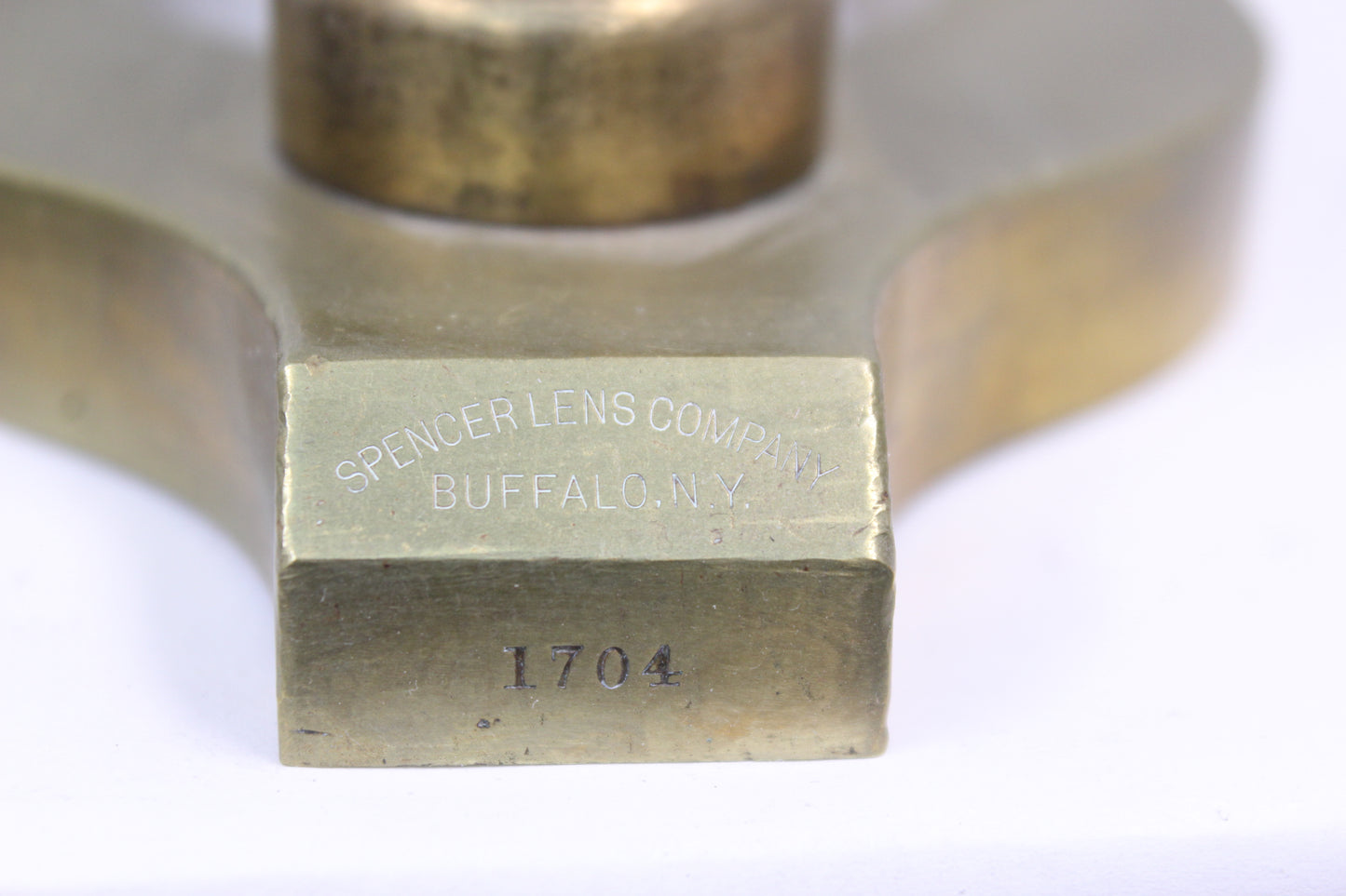 Spencer Lens Co. Antique Brass Microscope (1704)