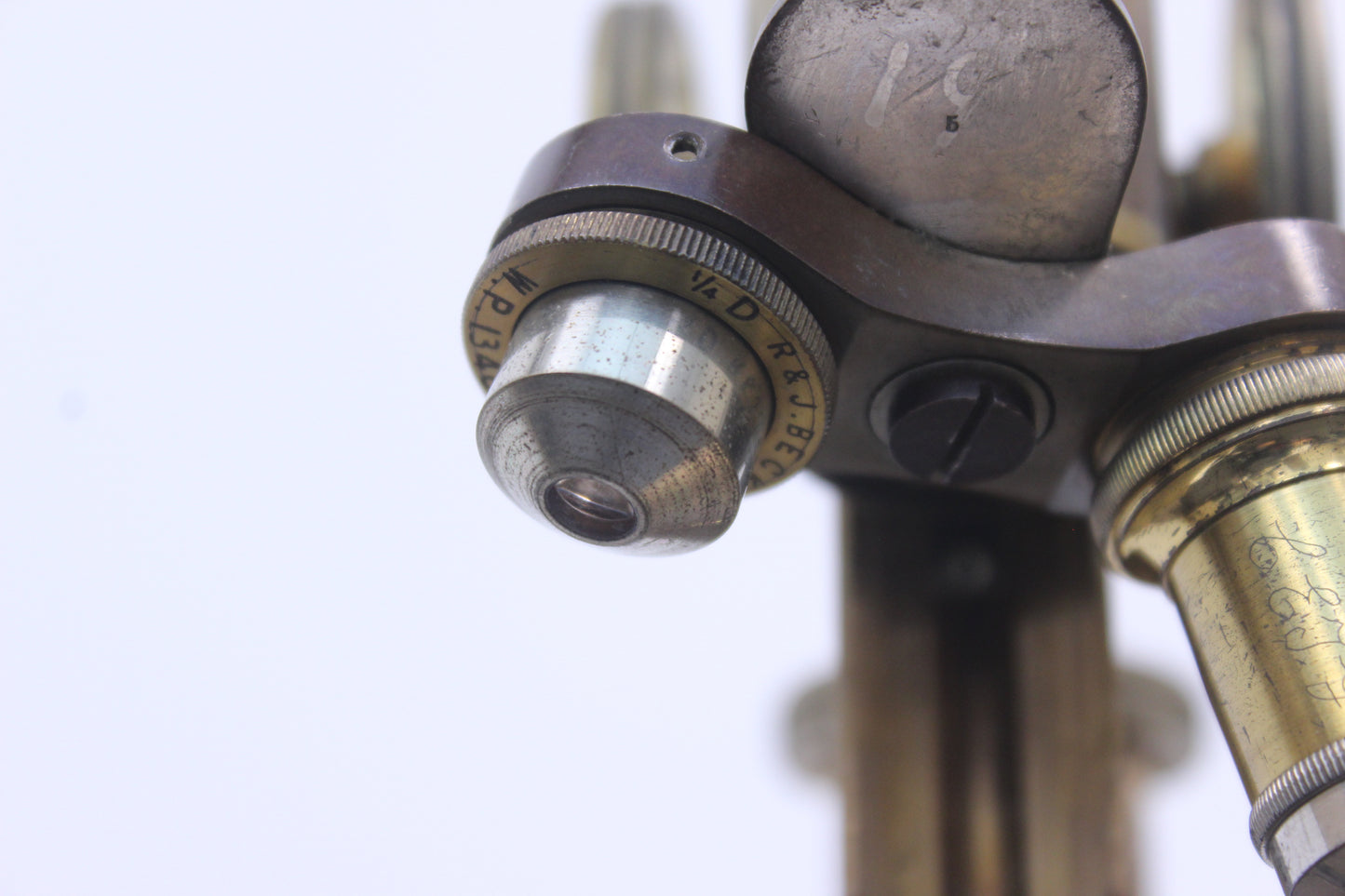 Ernst Leitz Wetzlar Antik-Messing-Mikroskop (79062)